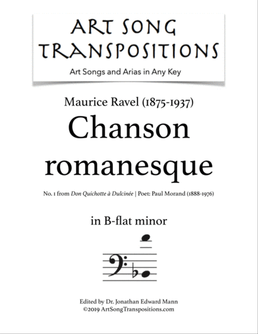 Chanson Romanesque Chanson Romanesque Voice scores gallery preview page 1