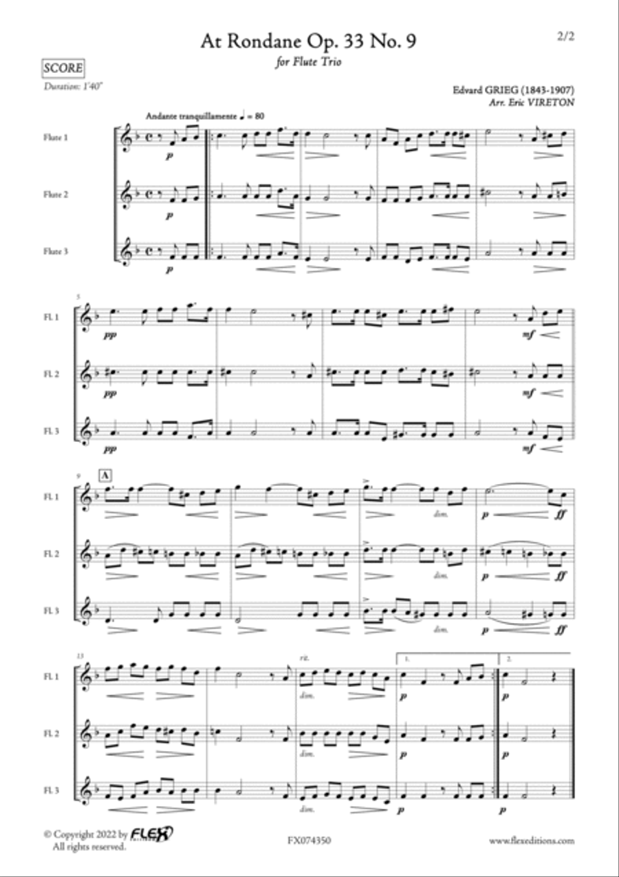 At Rondane Flute Trio scores gallery preview page 2