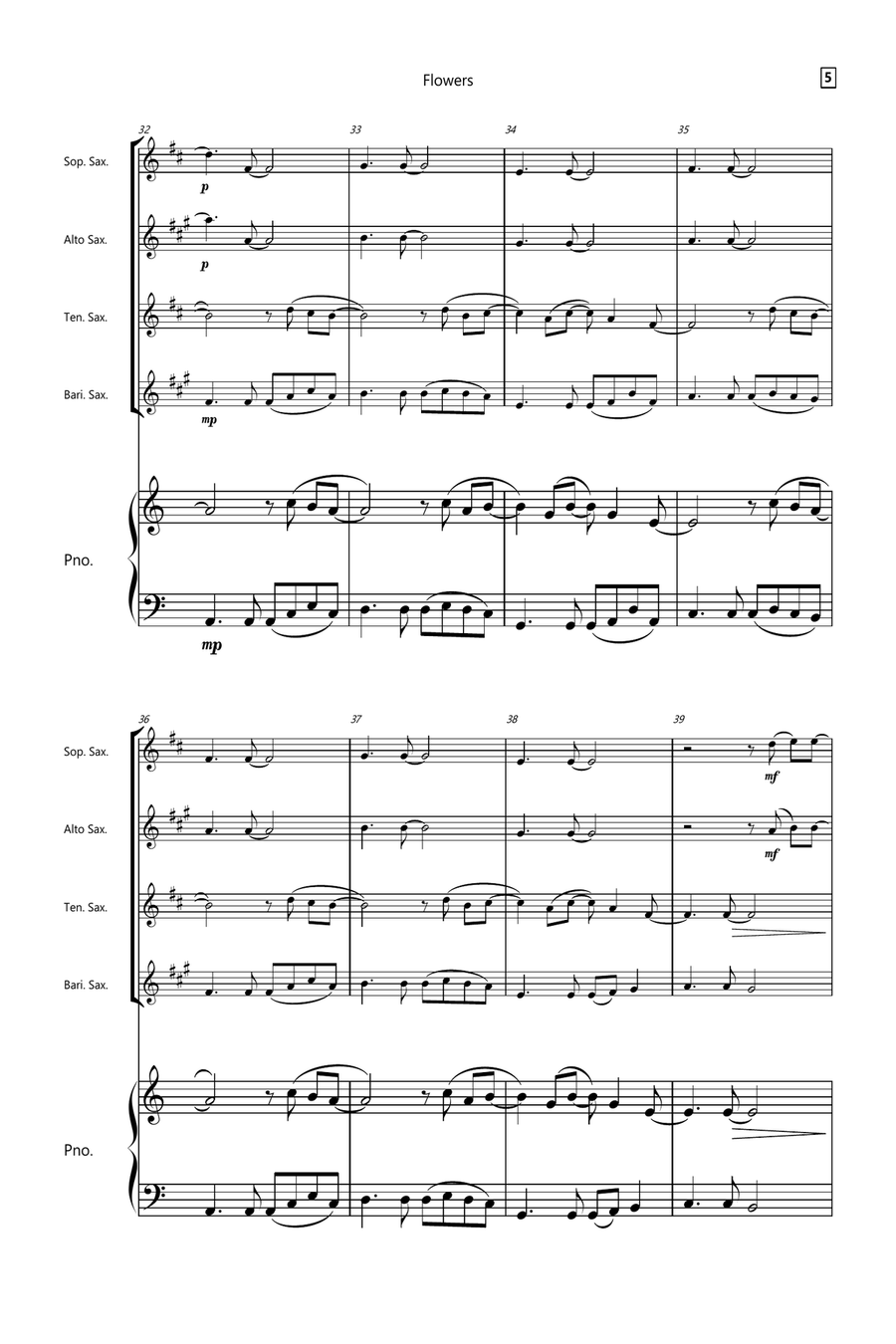 Flowers Small Ensemble scores gallery preview page 5
