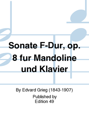 Book cover for Sonate F-Dur, op. 8 fur Mandoline und Klavier