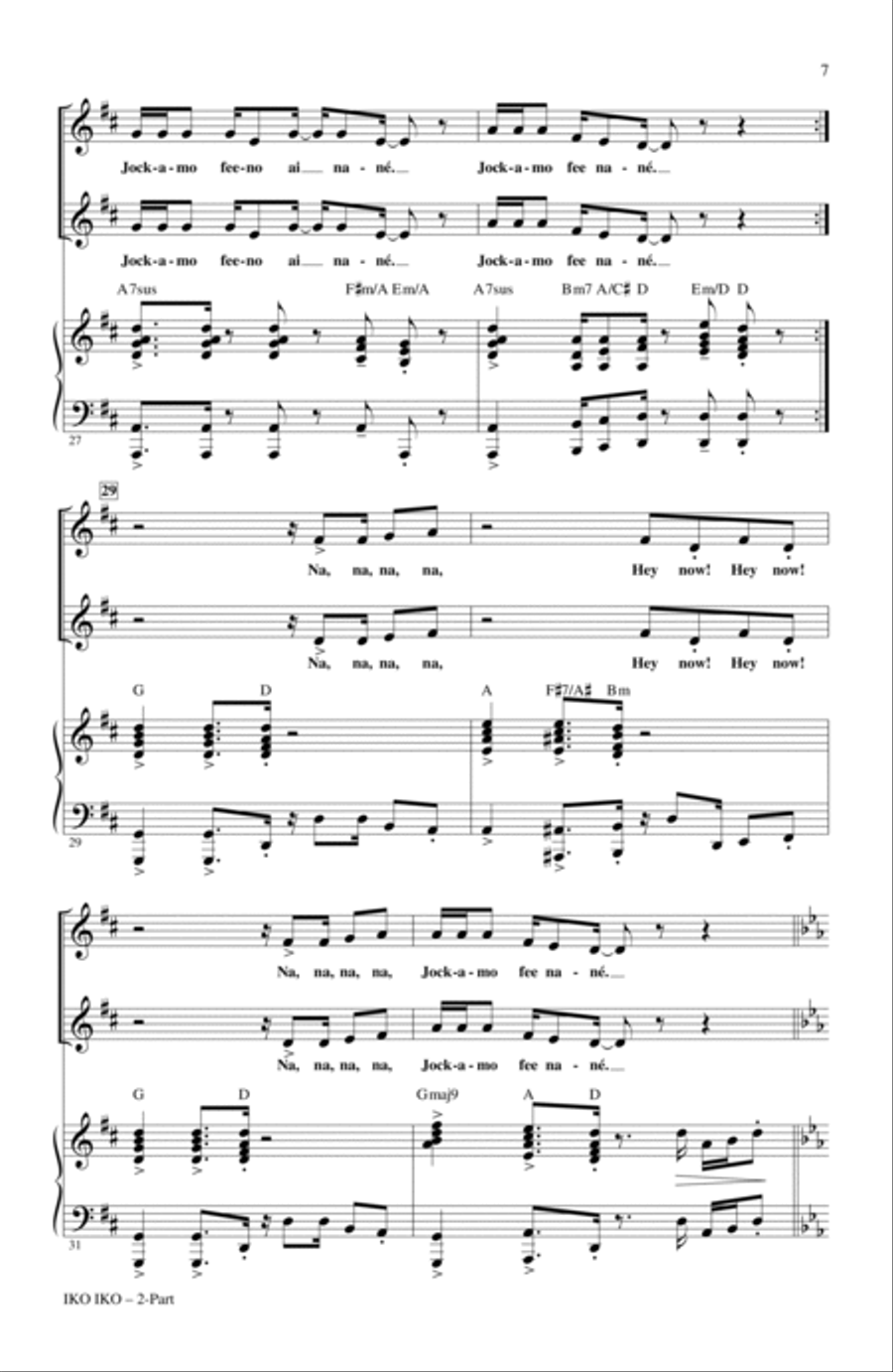Iko Iko Iko Iko 2-Part scores gallery preview page 5