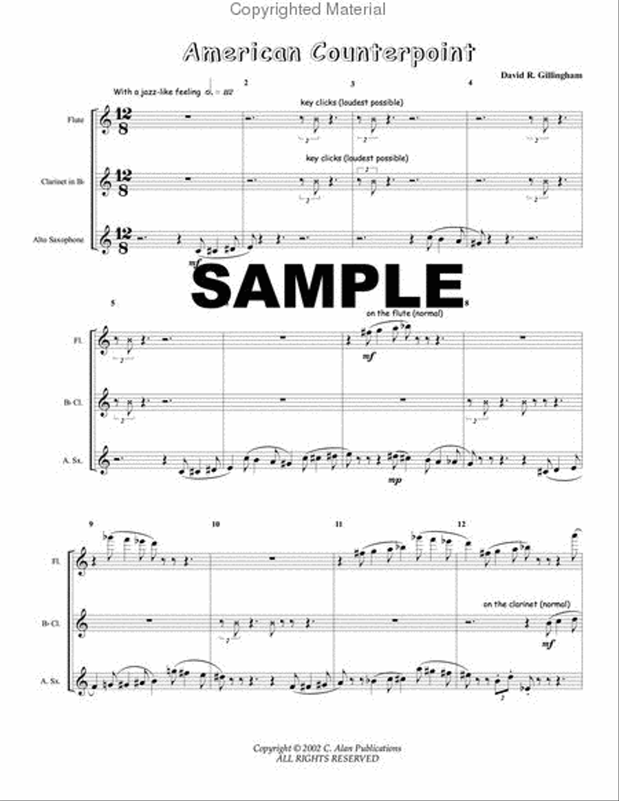 American Counterpoint American Counterpoint B-Flat Clarinet scores gallery preview page 2