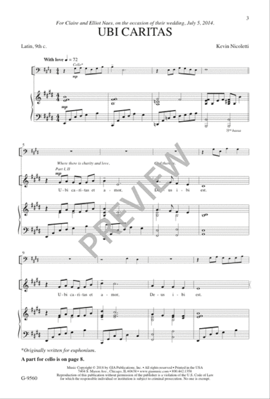 Ubi caritas 2-Part scores gallery preview page 4