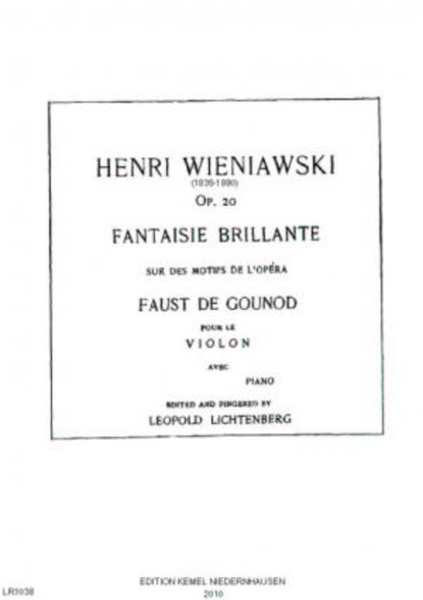Fantaisie brillante sur des motifs de l'opera Faust de Gounod