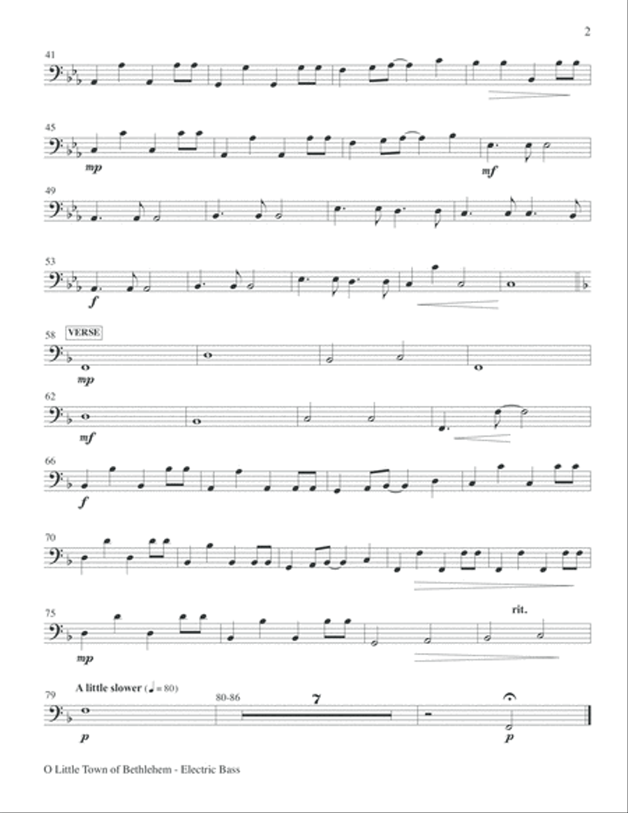 O Little Town of Bethlehem 4-Part scores gallery preview page 4