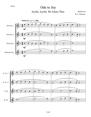 Ode to Joy (Sax Quartet)