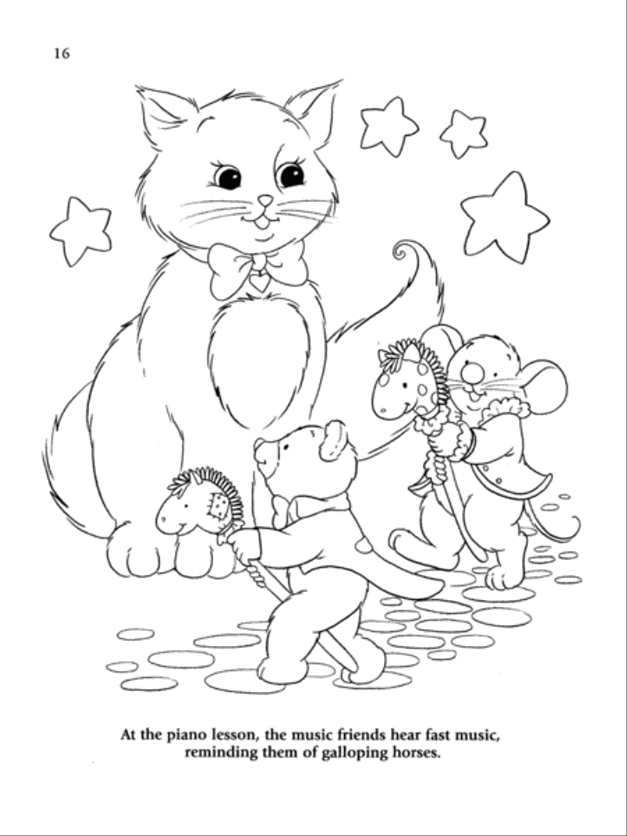 Music for Little Mozarts Coloring Book, Book 2 Piano Method scores gallery preview page 4