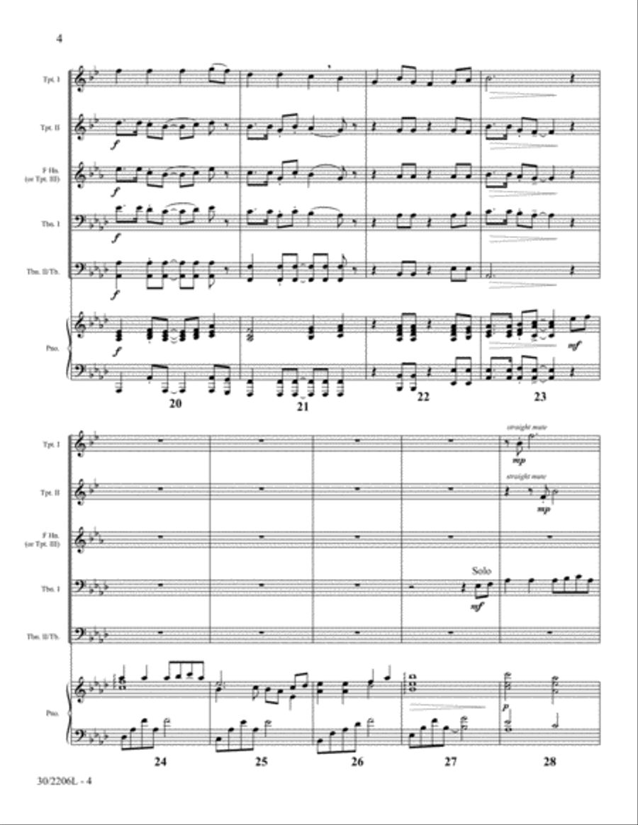 When I Can Read My Title Clear Brass Ensemble scores gallery preview page 4