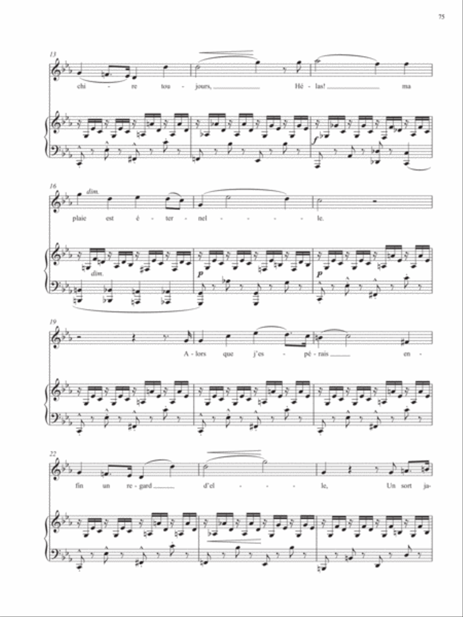 Op. 41, No. 8: Quand je pense Ã ce jour from Songs of Gouvy, V1 Piano Accompaniment scores gallery preview page 3
