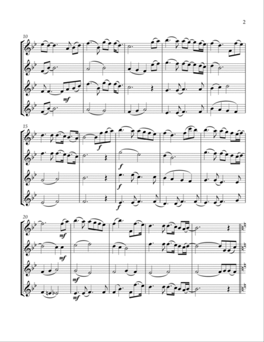 You Raise Me Up String Quartet scores gallery preview page 3