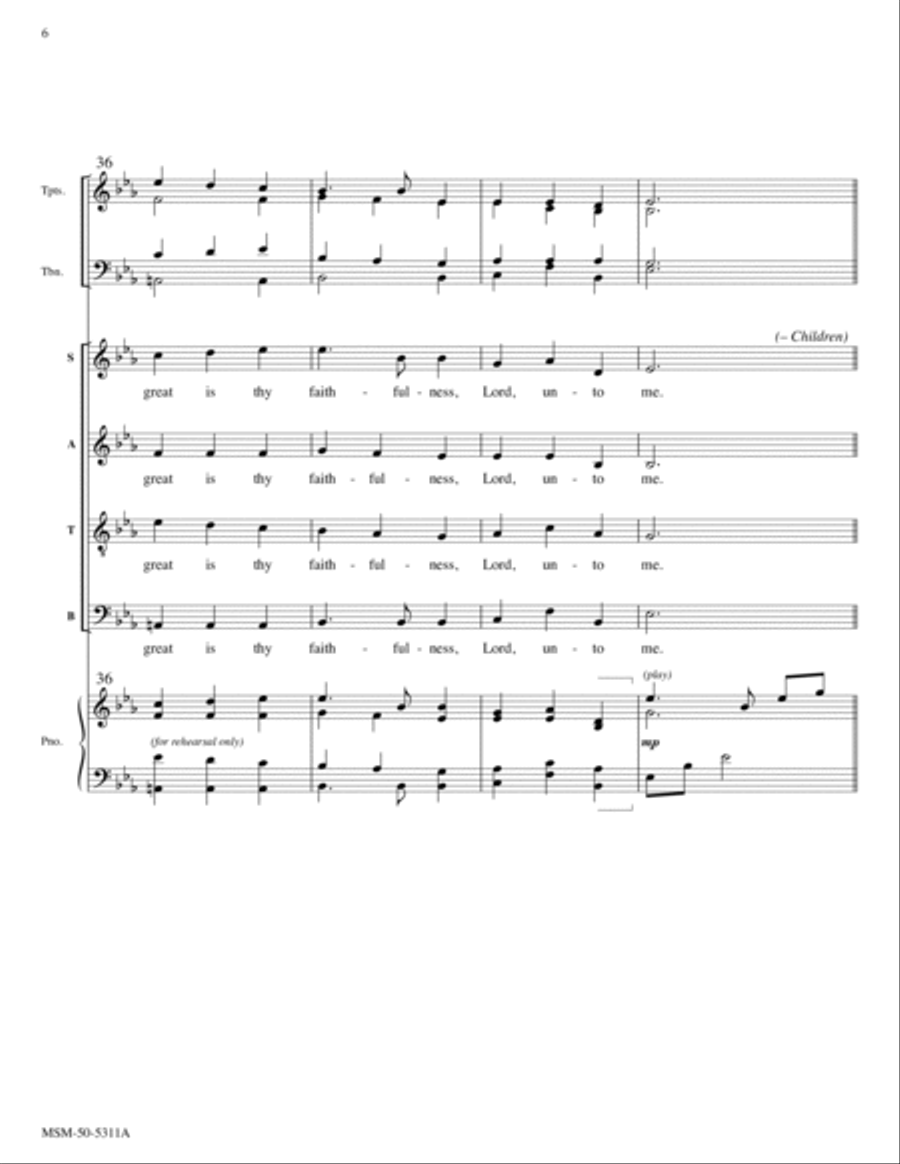 Great Is Thy Faithfulness Choir scores gallery preview page 6