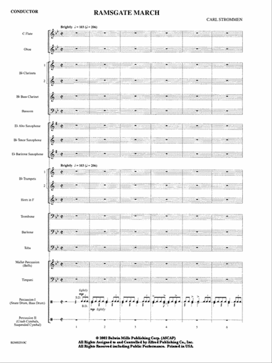 Ramsgate March: Score Concert Band scores gallery preview page 3