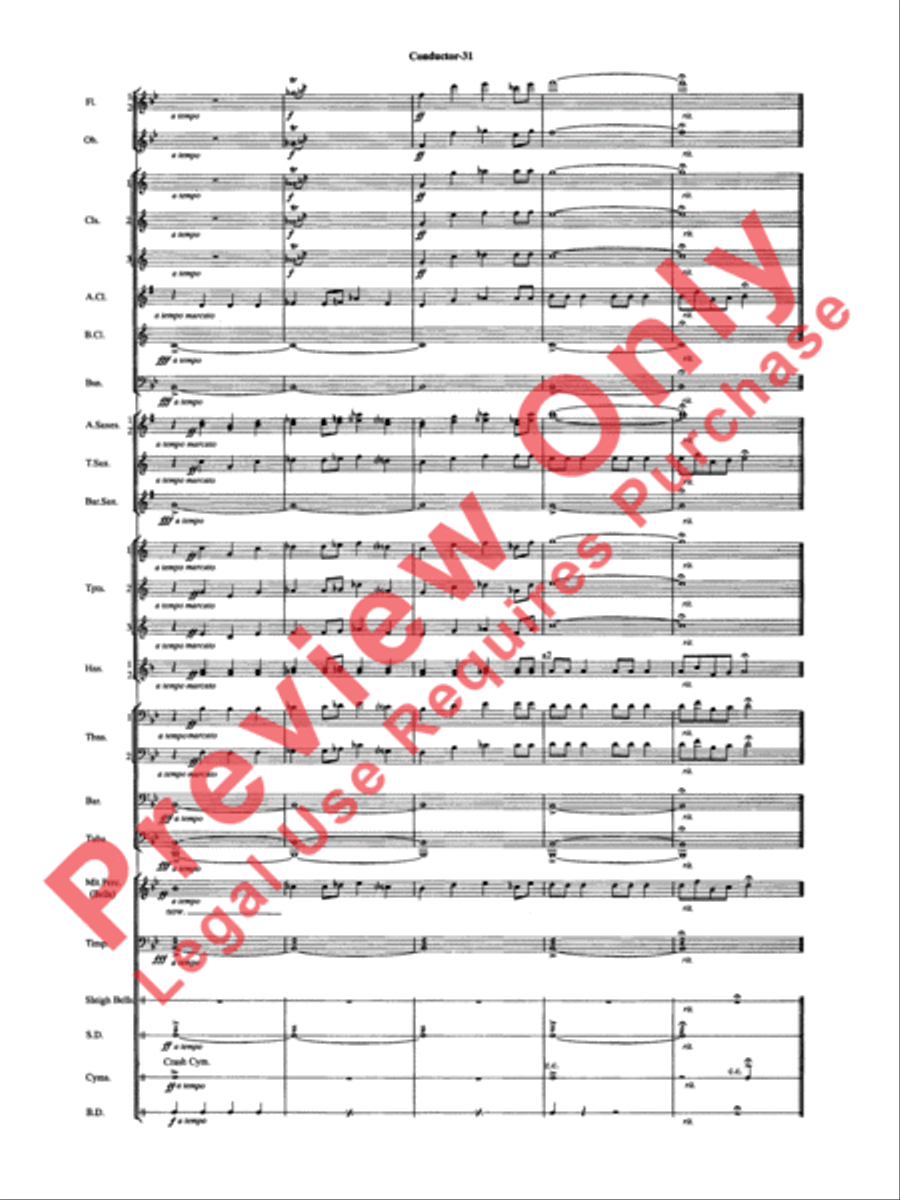 Christmas Pop Sing Along (for Concert Band with Audience Participation) Concert Band scores gallery preview page 33
