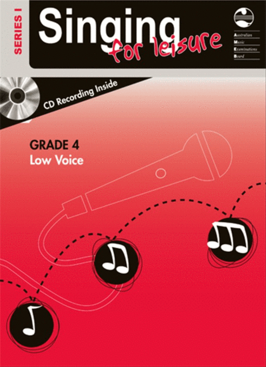 AMEB Singing For Leisure Book/CD Grade 4 Low Series 1