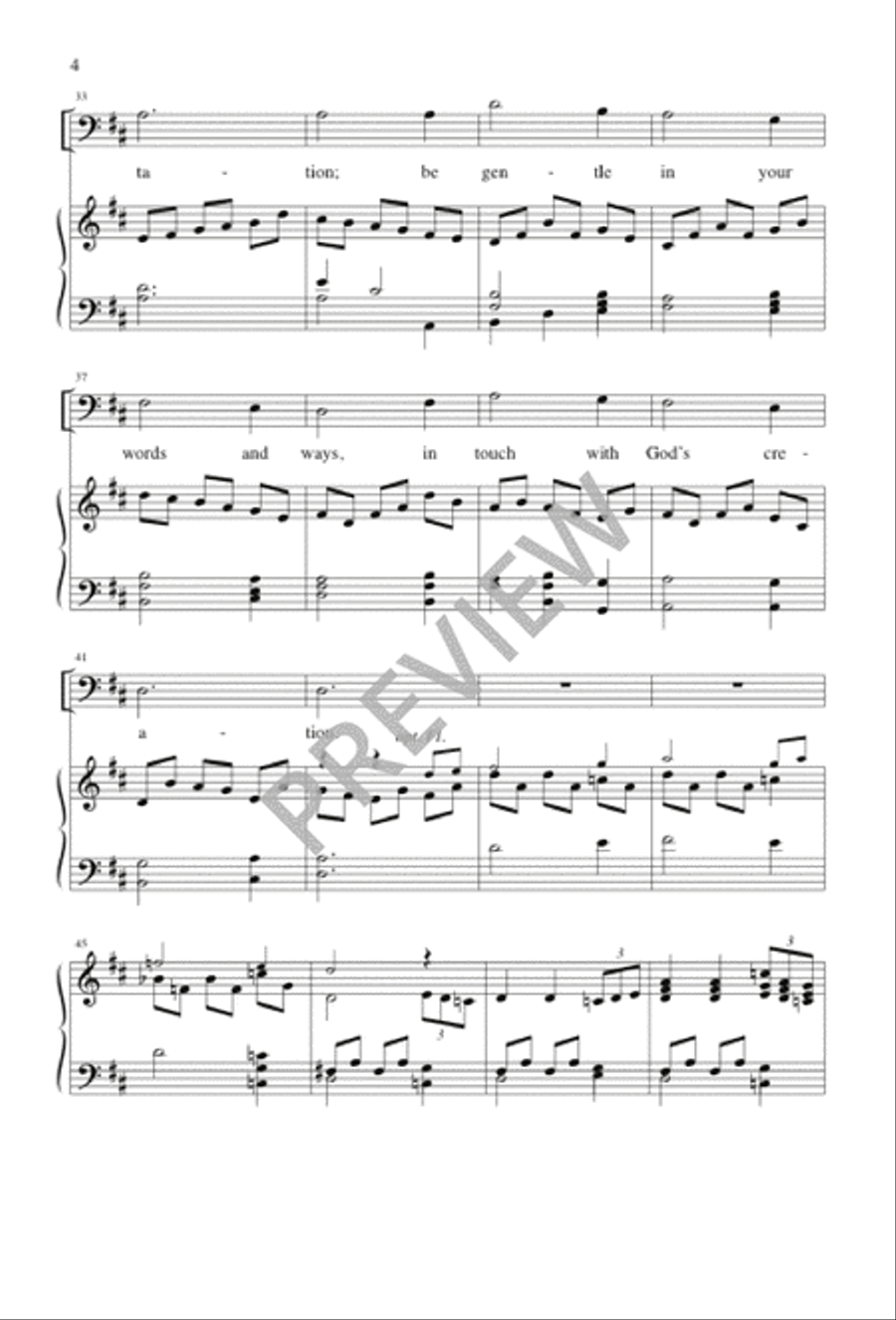 Put Peace into Each Other's Hands 4-Part scores gallery preview page 4