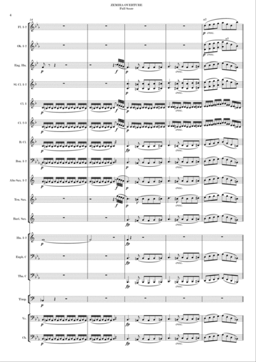 ZEMIRA OVERTURE - JOSÉ MAURÍCIO NUNES GARCIA Concert Band scores gallery preview page 6