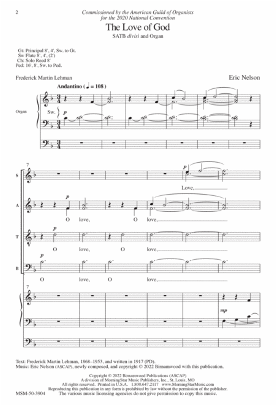 The Love of God Divisi scores gallery preview page 2