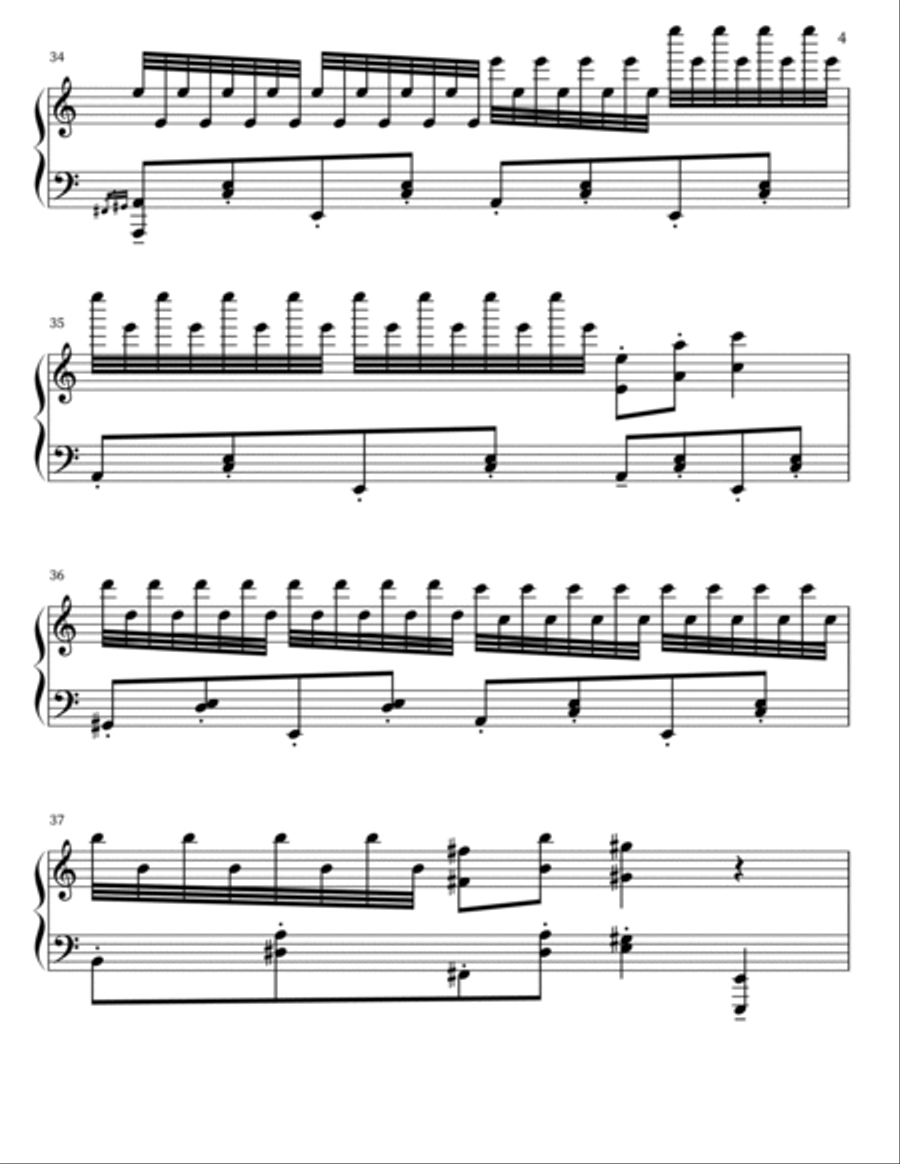 Rush E Rush E Piano Solo scores gallery preview page 4
