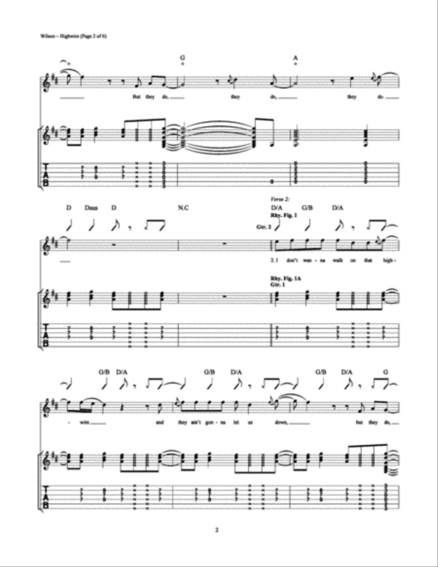 Highwire Electric Guitar scores gallery preview page 2