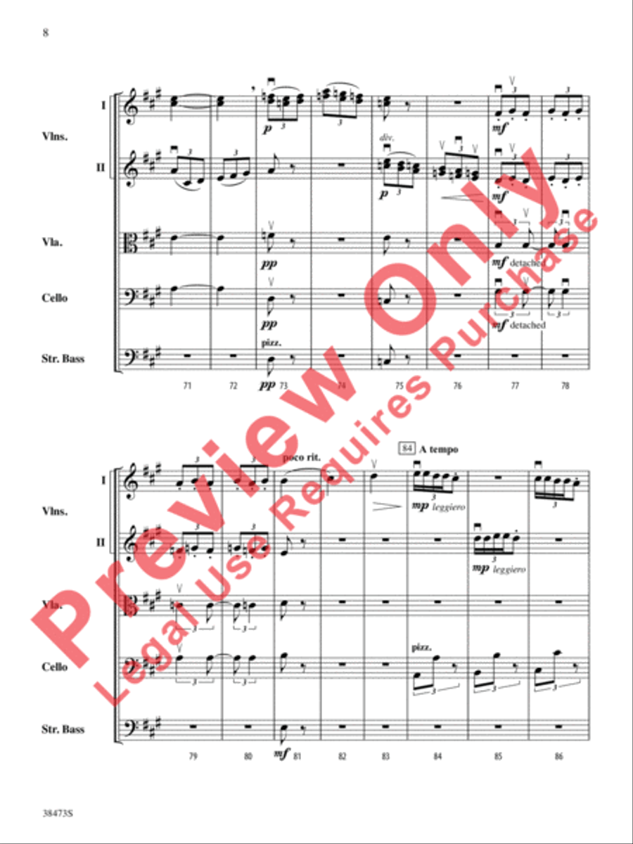 Lonestar Variations String Orchestra scores gallery preview page 9