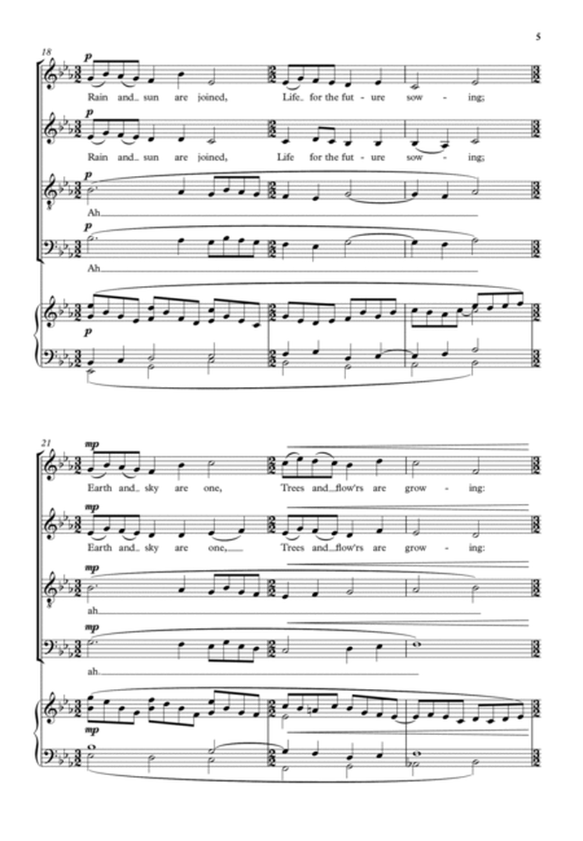 Rainbow (SATB and piano) image number null