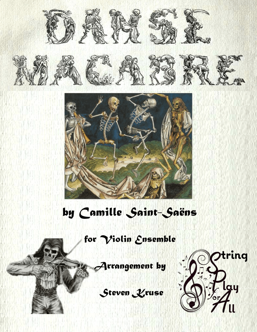 Danse Macabre for Mixed-Level Violin Ensemble String Orchestra scores gallery preview page 1