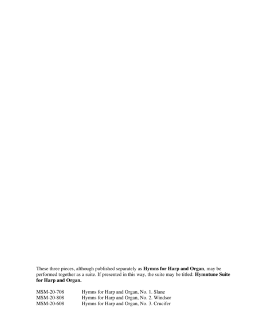 Crucifer No. 3 from Hymns for Harp and Organ Harp scores gallery preview page 1
