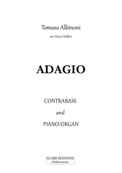 Adagio - Albinoni (for String Bass and Piano/Organ) image number null