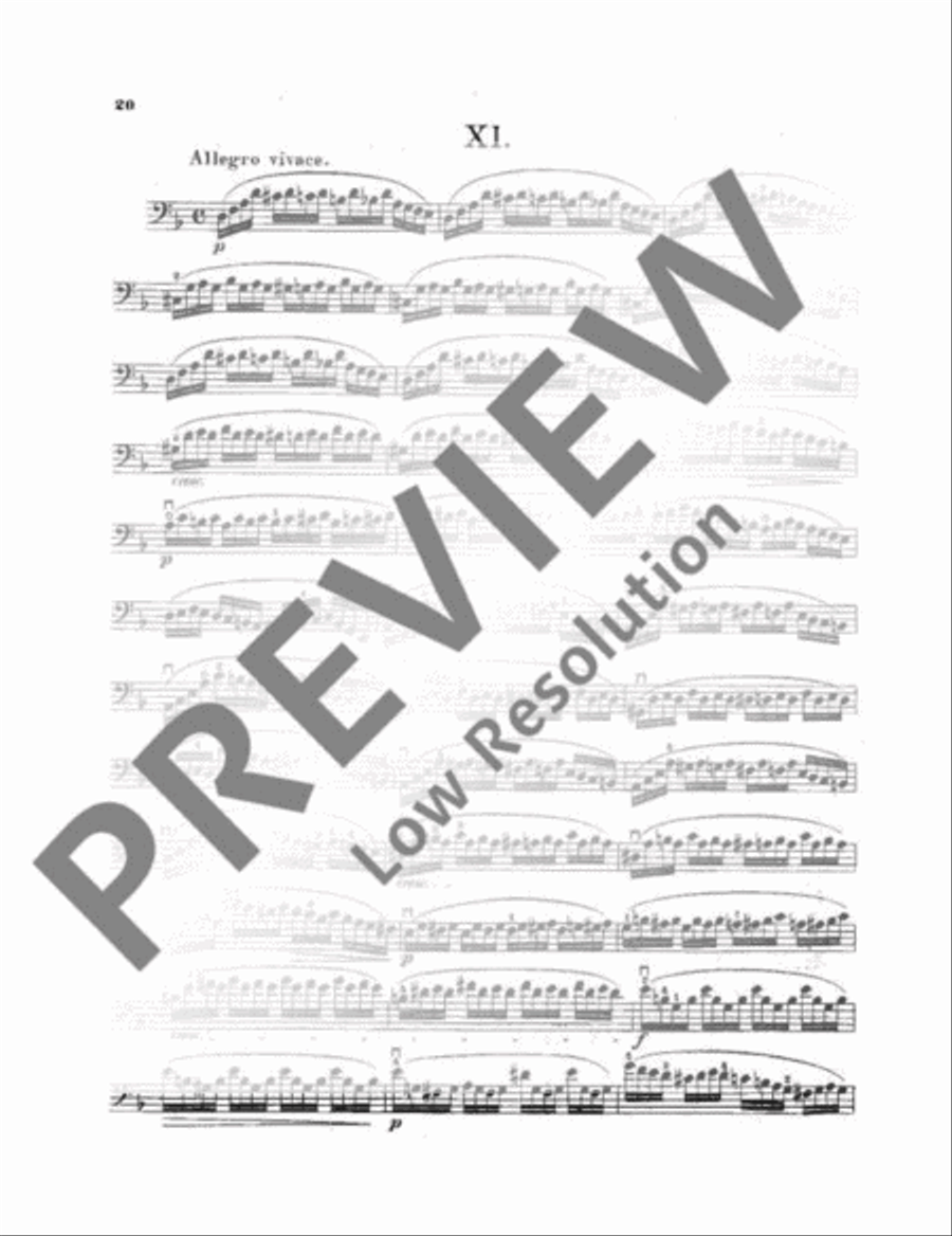 Technology of Violoncello Playing Cello scores gallery preview page 21