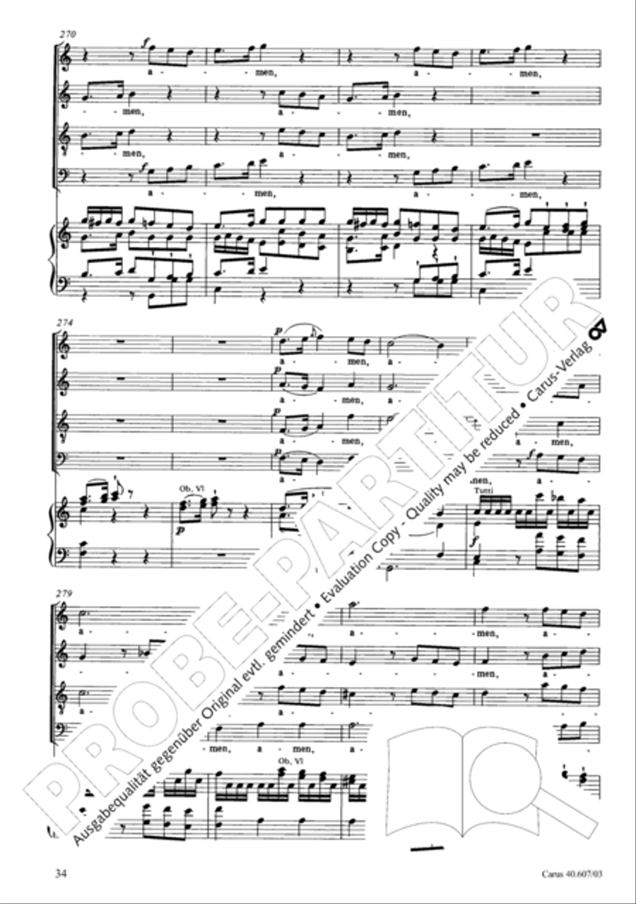Mass in time of war (Missa in tempore belli) 4-Part scores gallery preview page 41