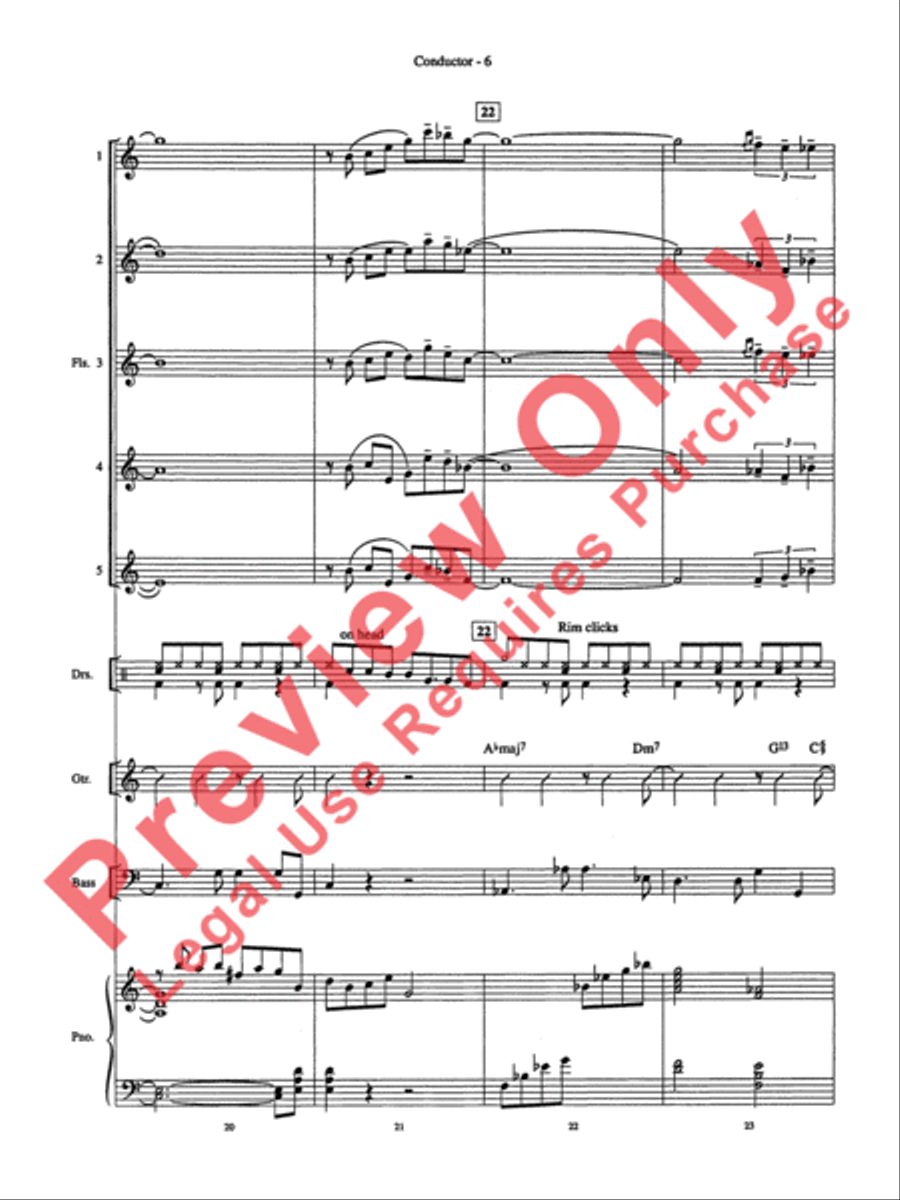 Night and Day Night and Day Flute Choir scores gallery preview page 7