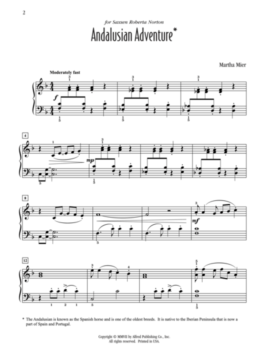 Andalusian Adventure Piano Solo scores gallery preview page 2