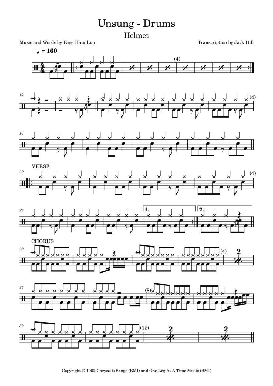 Drum set sheet music sales