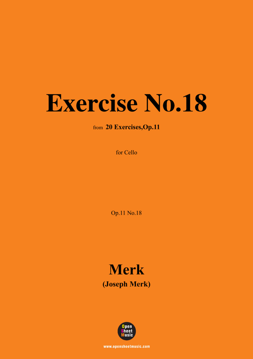 Merk-Exercise No.18,Op.11 No.18,from '20 Exercises,Op.11',for Cello image number null