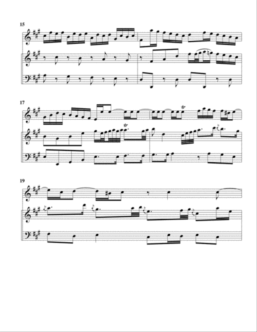 Suite, violin, harpsichord, BWV 1025, A major String Duet scores gallery preview page 4
