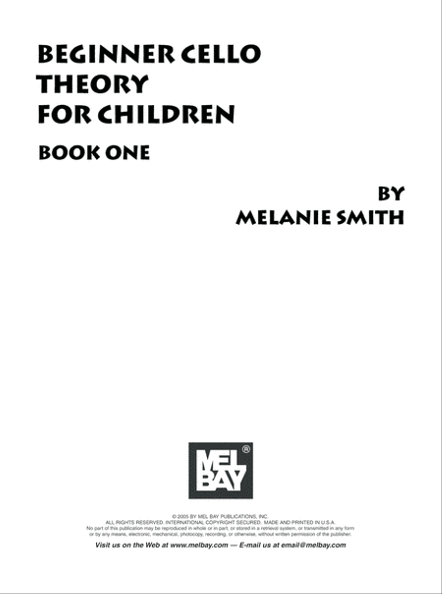 Beginner Cello Theory for Children, Book One Cello scores gallery preview page 2