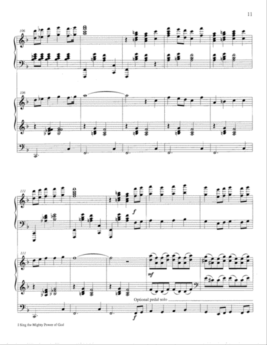 I Sing the Mighty Power of God Organ scores gallery preview page 12