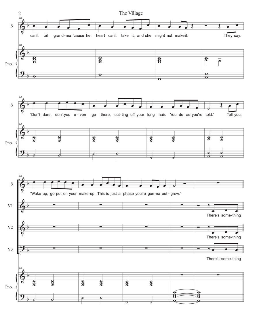 The Village 3-Part scores gallery preview page 2
