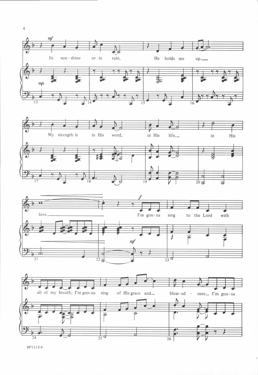 Gonna Sing to the Lord Gonna Sing to the Lord 2-Part scores gallery preview page 3