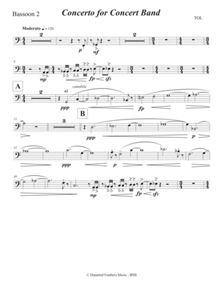 Concerto for Concert Band (2011) Bassoon part 2