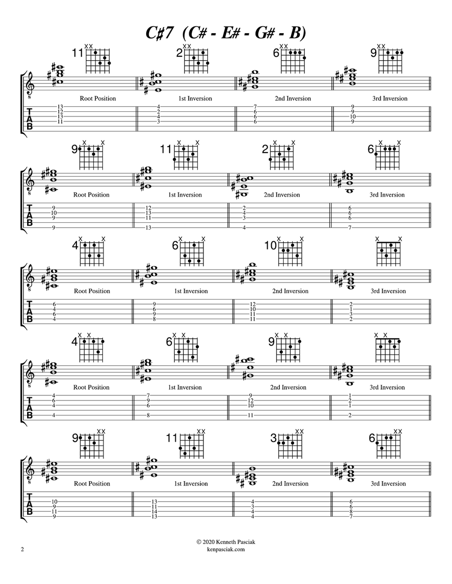 Essential Seventh Chords for Guitar Easy Guitar scores gallery preview page 5