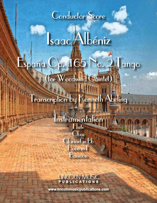 Book cover for Albeniz - Espana Op.165 No. 2 Tango (for Woodwind Quintet)