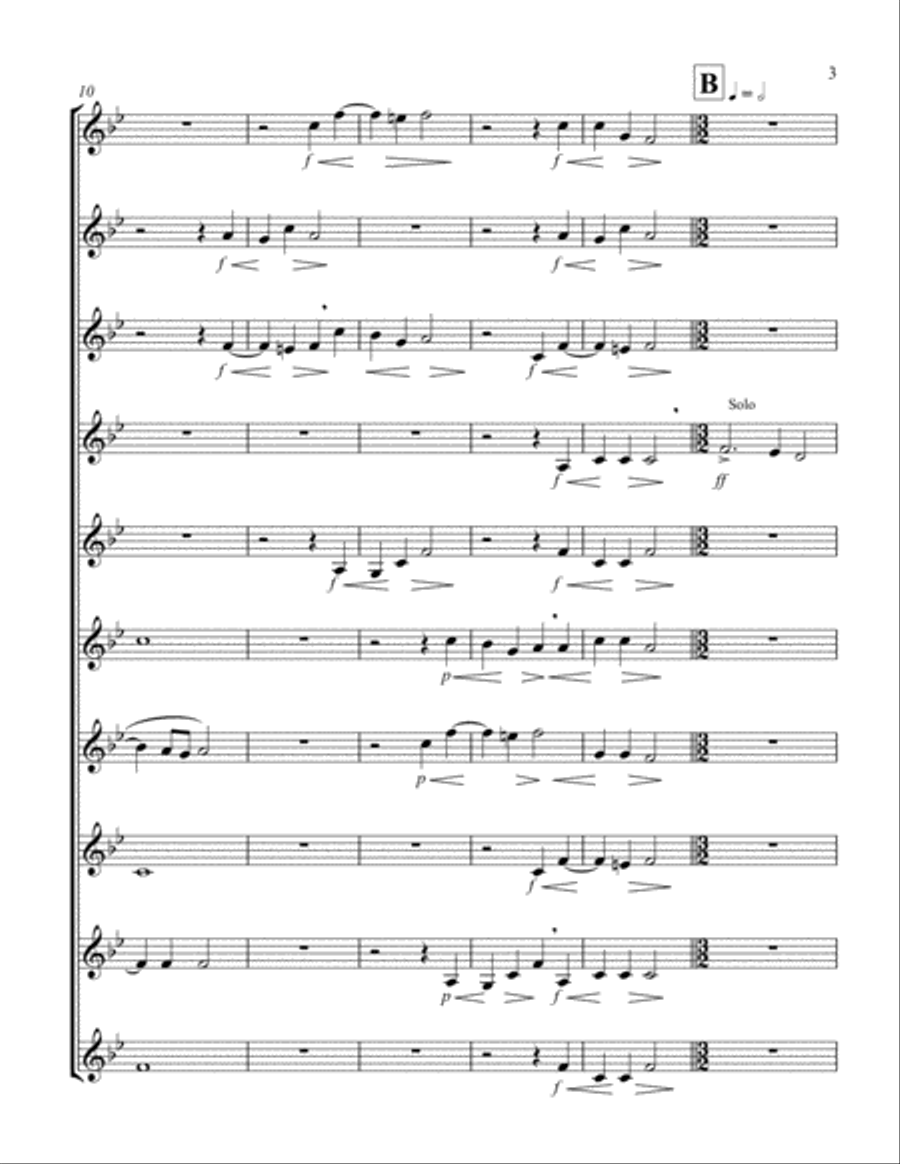 Hodie Christus Natus Est (2 Violin Quintets) Violin scores gallery preview page 3