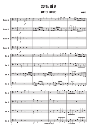 Water music - 1st movement - Bassoon quartet