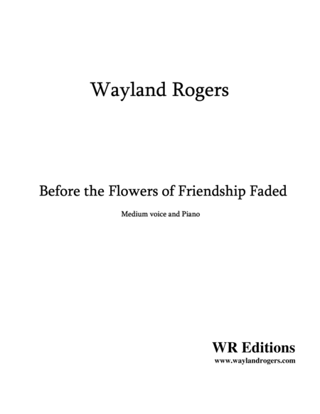 Before the Flowers of Friendship Faded image number null