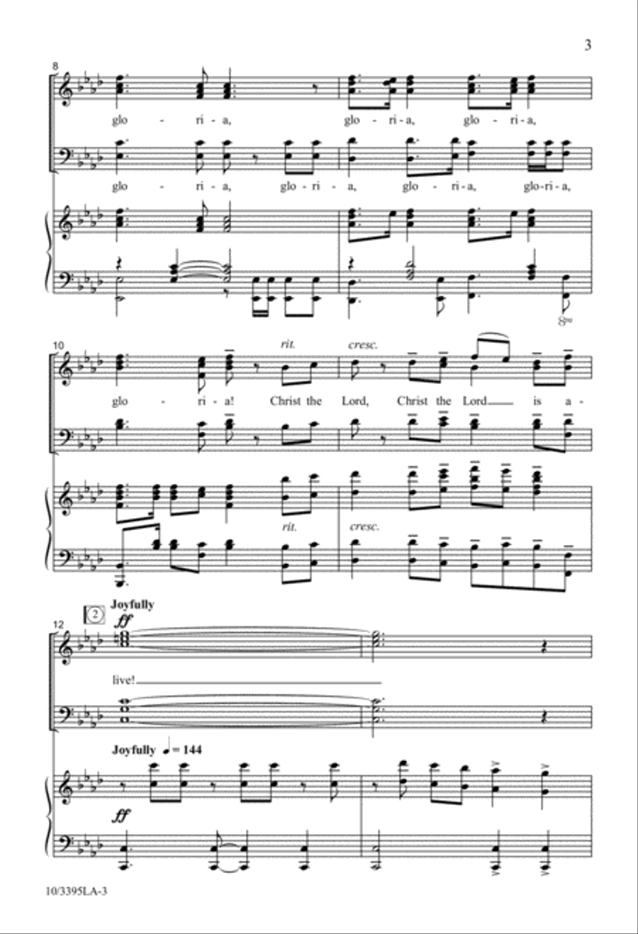 Christ the Lord Is Alive 4-Part scores gallery preview page 2