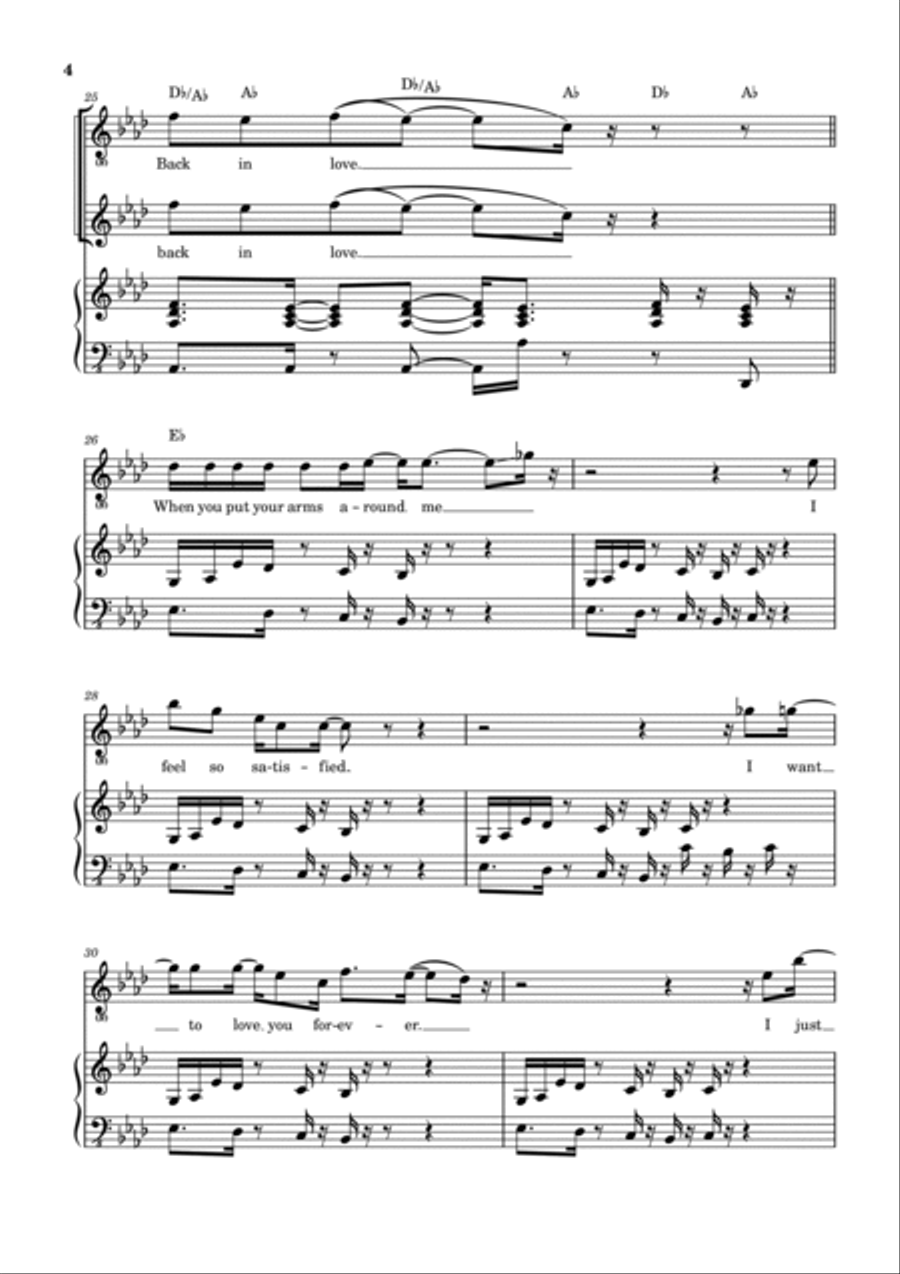 Back In Love Again Piano, Vocal, Guitar scores gallery preview page 5