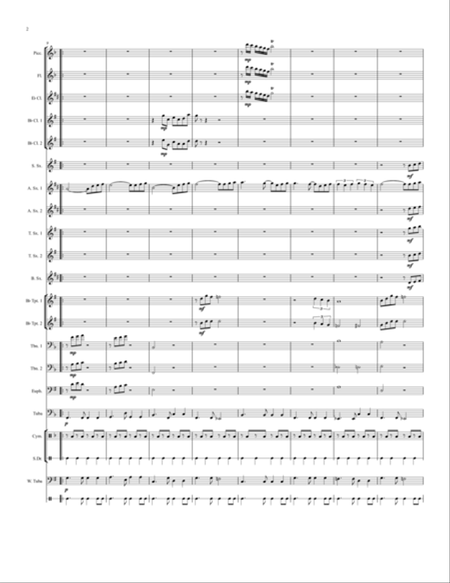Fantasia de Adolescente (bolero) Concert Band scores gallery preview page 2