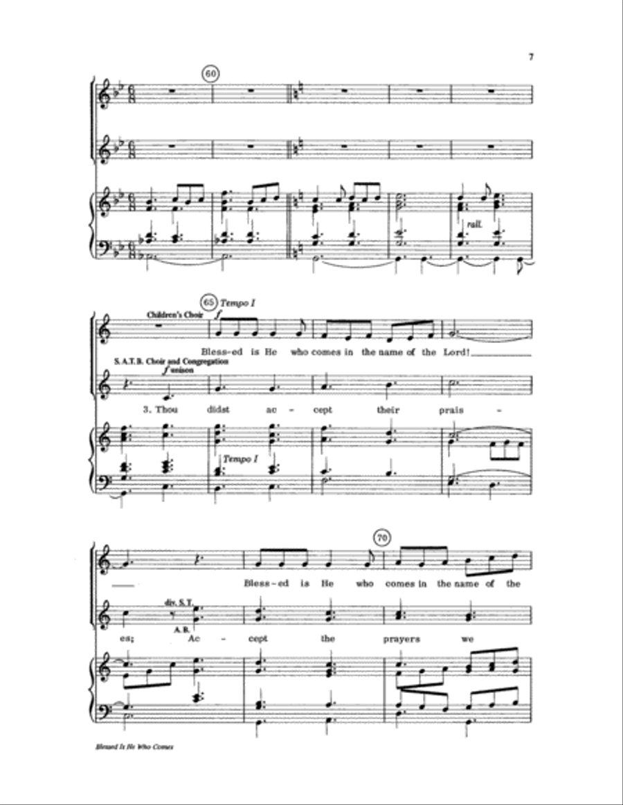 Blessed Is He Who Comes Choir scores gallery preview page 7