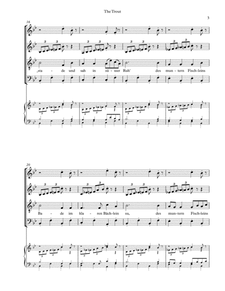 The Trout (Schubert). SATB a-cappella